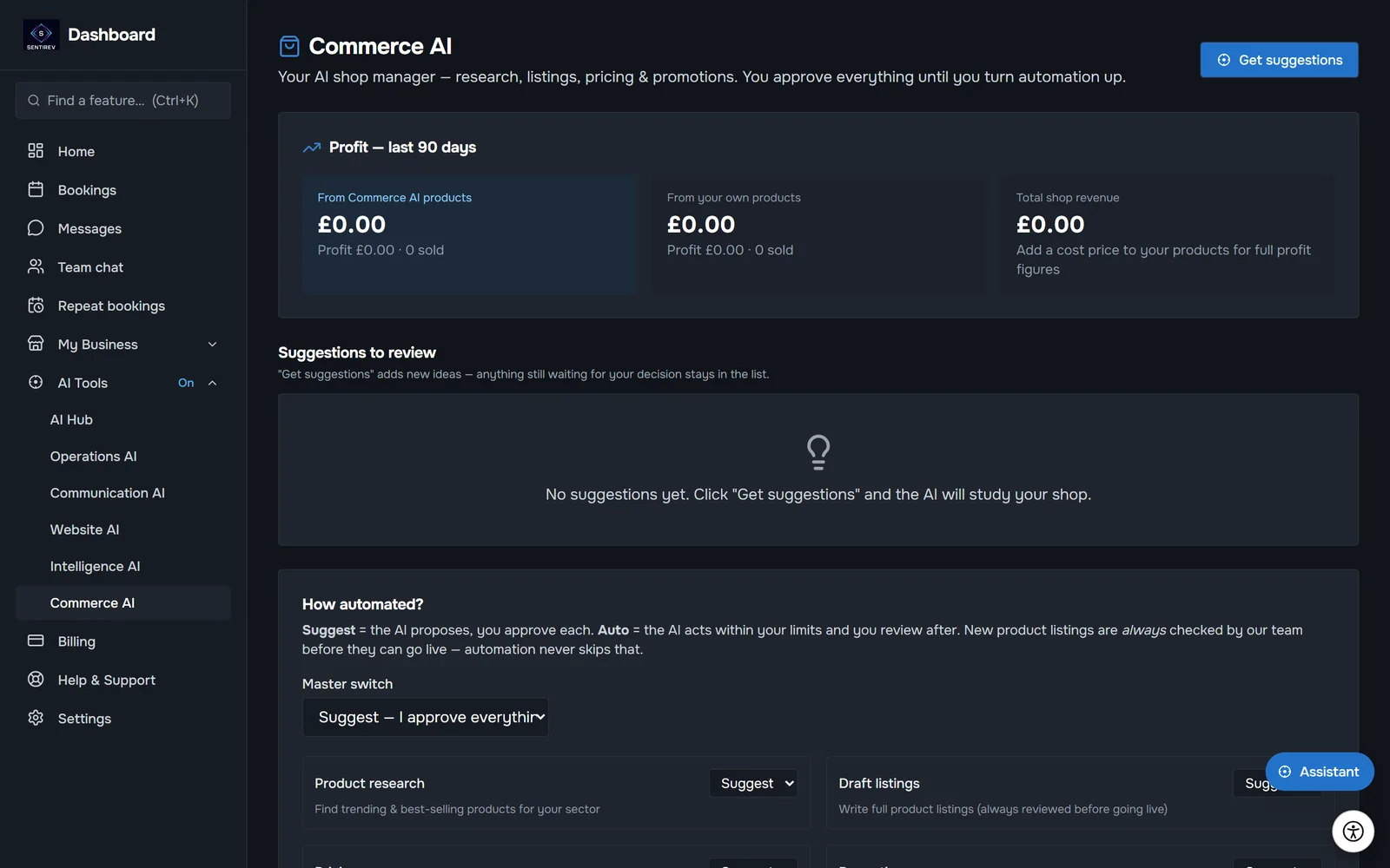 Commerce AI in SENTIREV