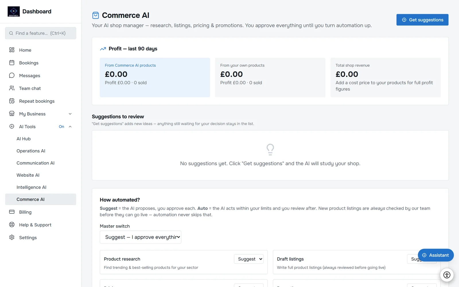 Commerce AI in SENTIREV